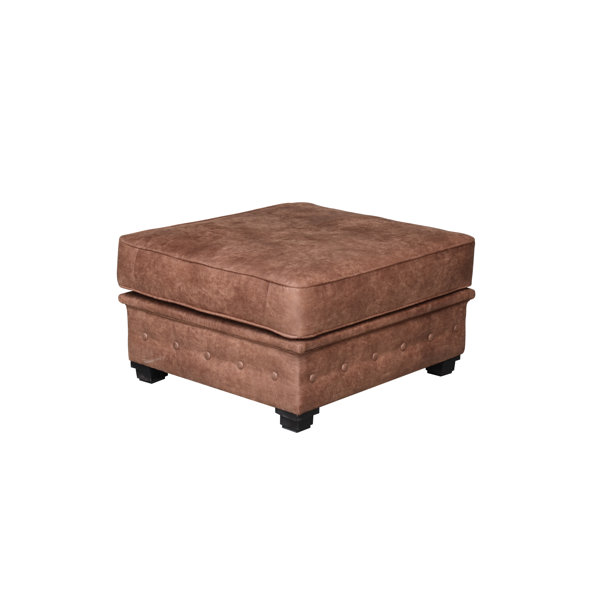 Faux leather deals footstool